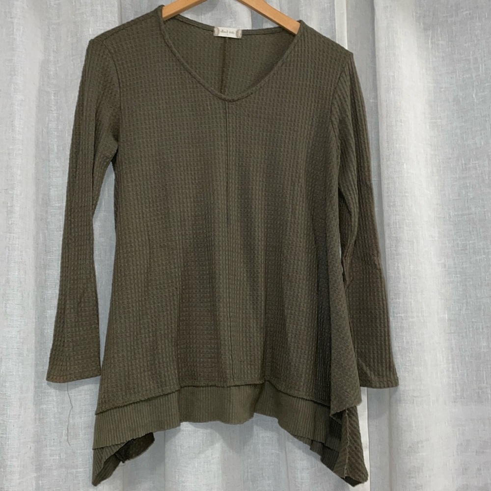 Altar’d State Olive Green Knit Top
